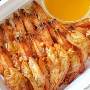 Grilled Prawns w/ Lemon Butter Sauce