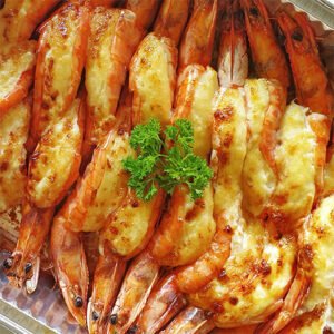 Baked Cheesy Garlic Prawns
