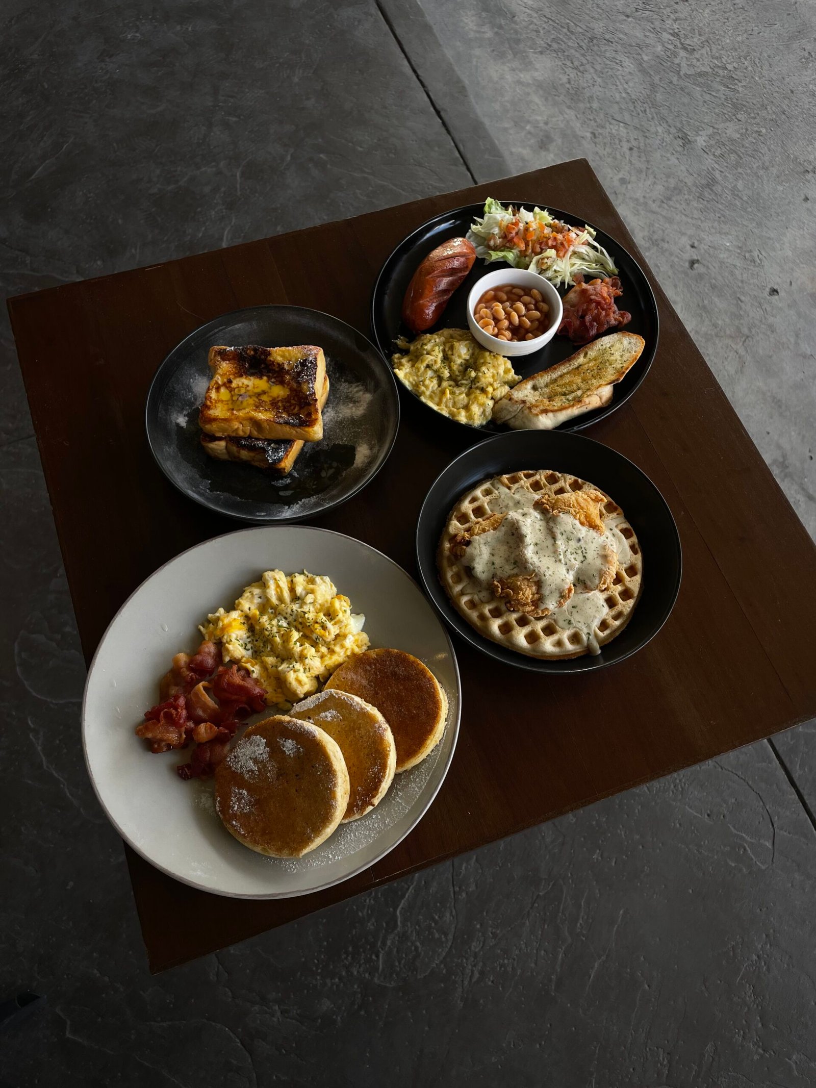 Delicious food spread from Stone and Pebble