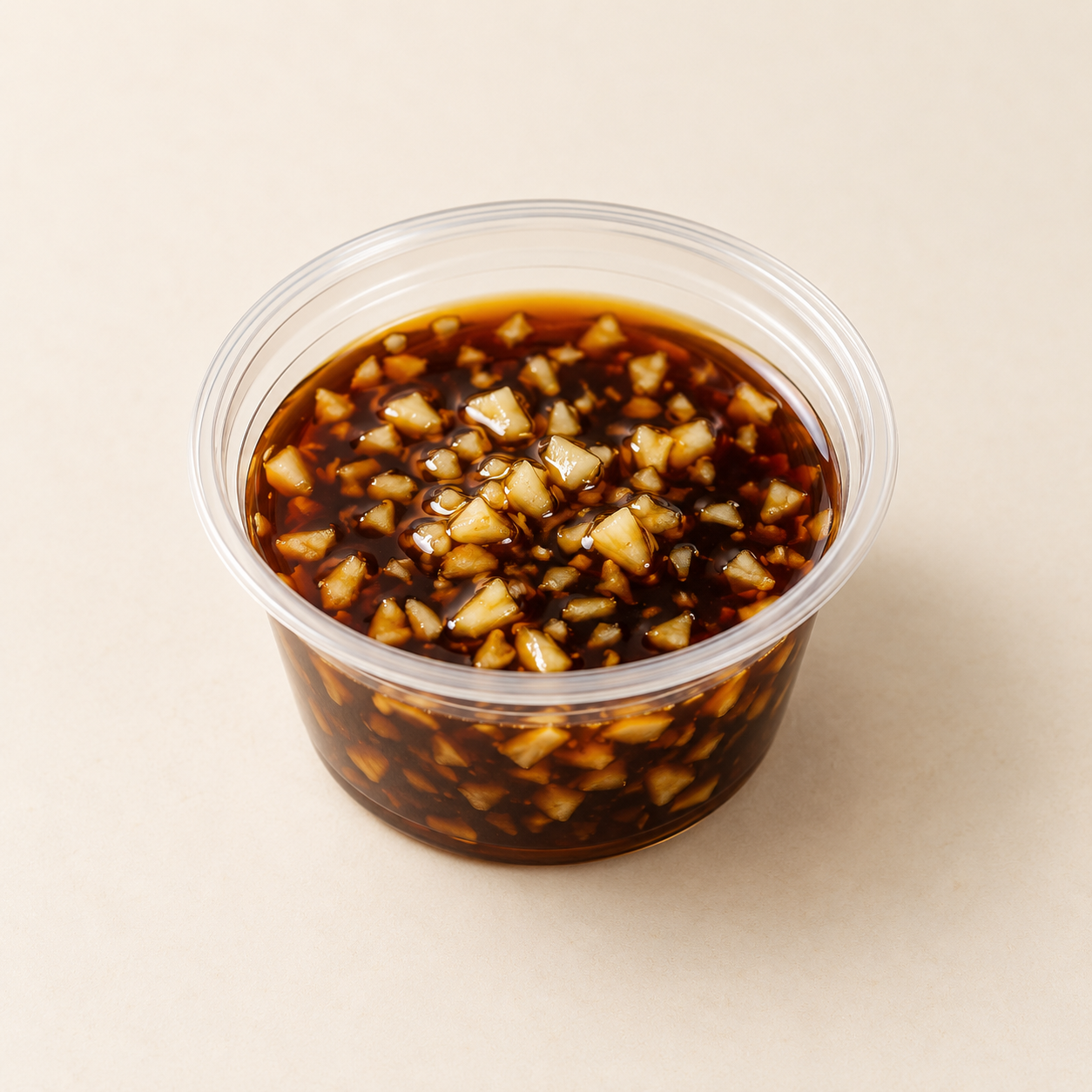 Soy Garlic Sauce in an add-on cup