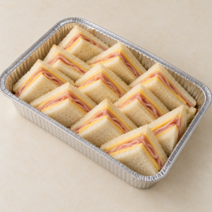 Ham & Cheese Sandwich catering presentation